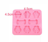 Molde Silicona Huellas Cachorro y Hueso